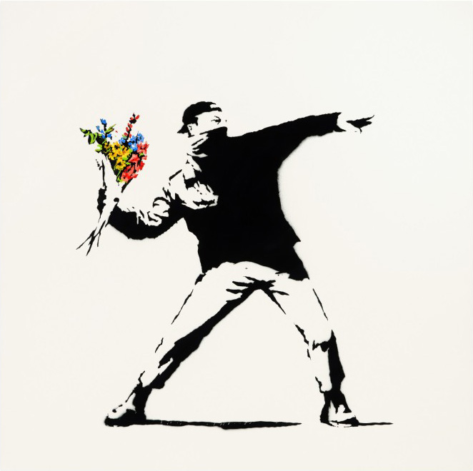 BANKSY Love is in the Air, 2003